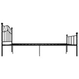 vidaXL Bedframe metaal zwart 120x200 cm