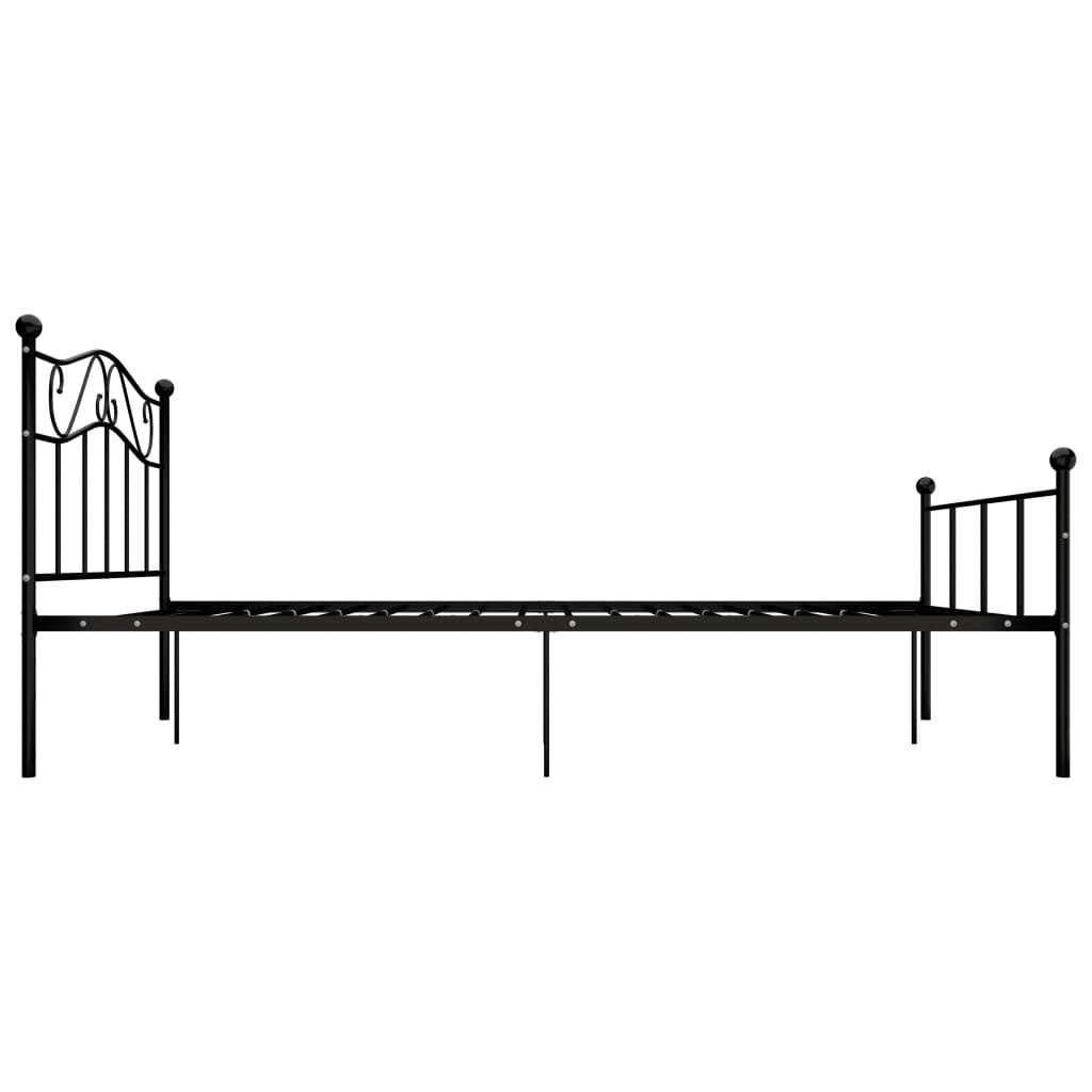 vidaXL Bedframe metaal zwart 120x200 cm