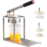 Victool Handmatige Citruspers - RVS - Inclusief 2 Perskoppen en 500 ml Maatbeker - Zilver