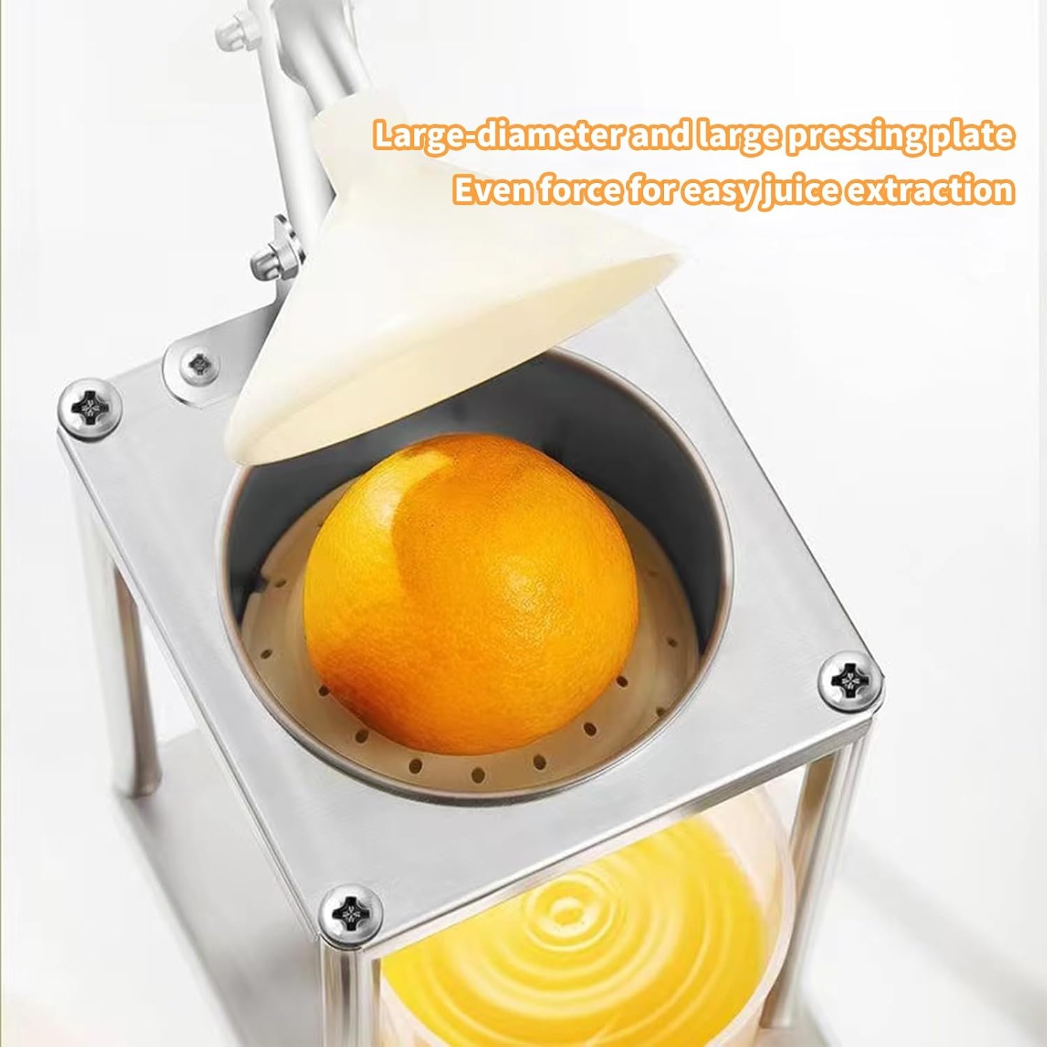 Victool Handmatige Citruspers - RVS - Inclusief 2 Perskoppen en 500 ml Maatbeker - Zilver