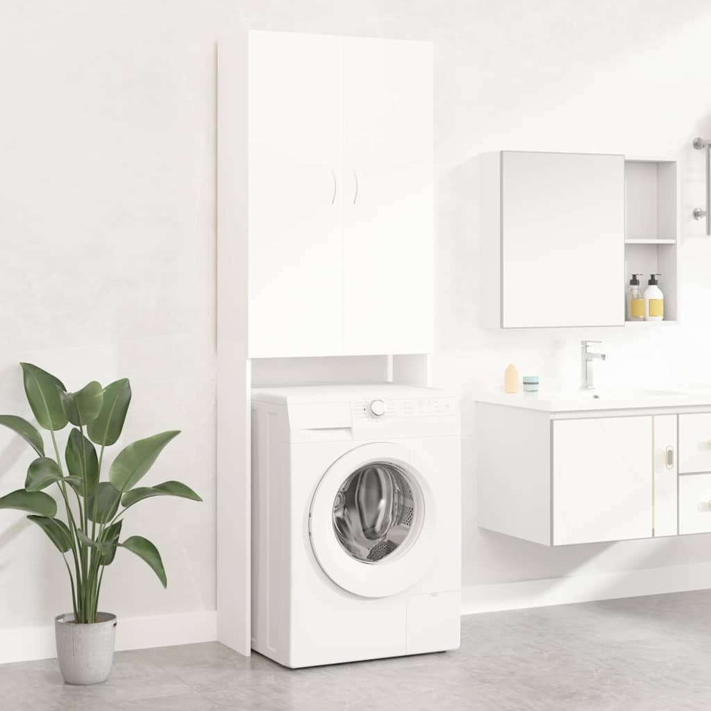 vidaXL Wasmachinekast 64x25,5x190 cm wit