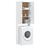vidaXL Wasmachinekast 64x25,5x190 cm wit