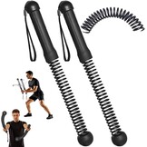 Vechttouw zonder touw, 2 stuks touwloze vechttouwen, draagbare draadloze vechttouwen, gewogen trainingstouwen, battle ropes, voor krachttraining, geschikt voor thuis, sportschool, outdoor