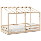 vidaXL Kinderbed met bedhuis 80x200 cm massief grenenhout wit