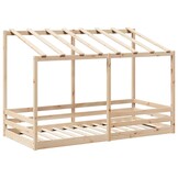 vidaXL Kinderbed met bedhuis 80x200 cm massief grenenhout wit