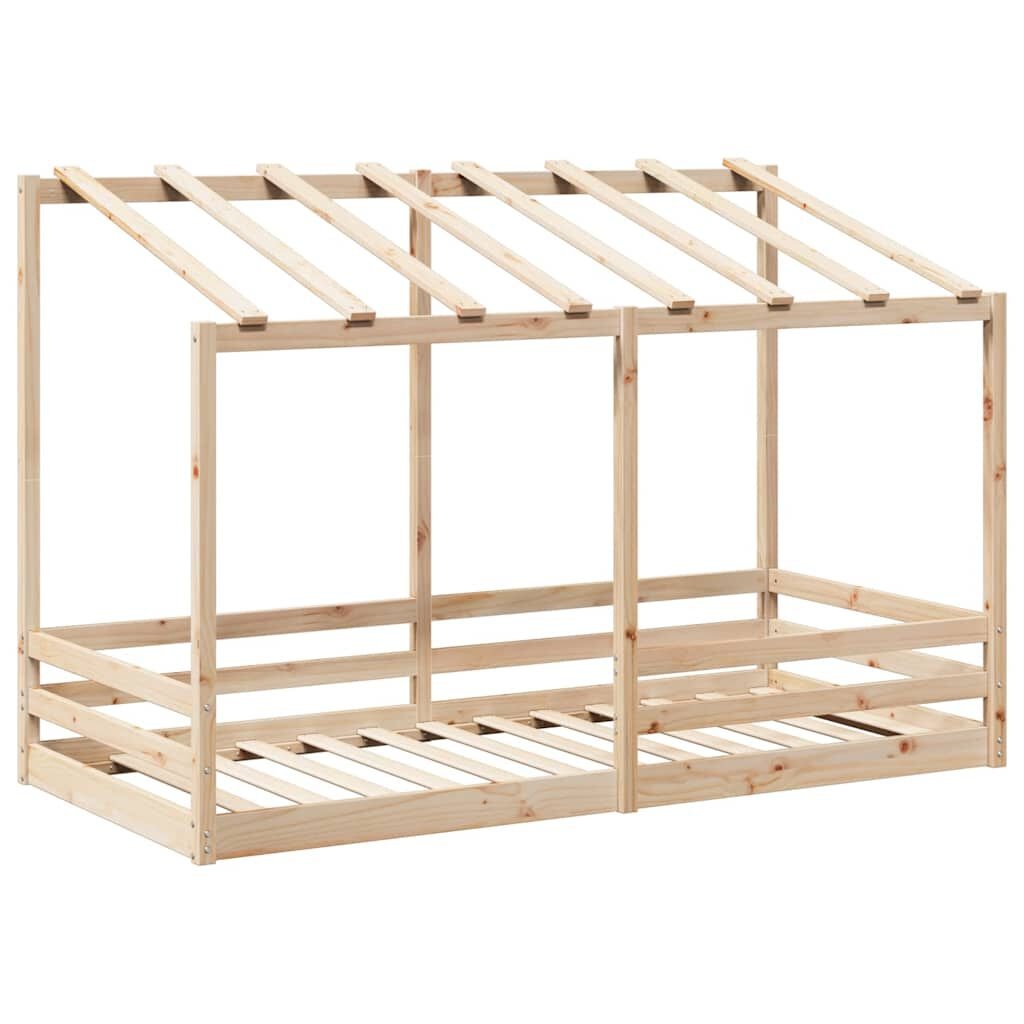 vidaXL Kinderbed met bedhuis 80x200 cm massief grenenhout wit