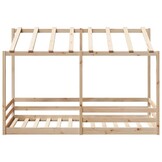 vidaXL Kinderbed met bedhuis 80x200 cm massief grenenhout wit
