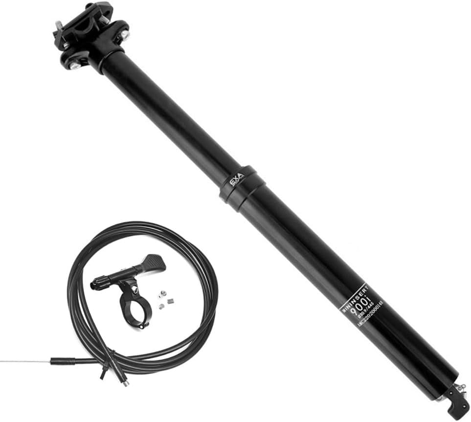 Bicycle Seatpost, 0 ~ 150 mm Telescopic Bike Saddle Tube 30.9 mm/31.6 mm Adjustable Saddle with 900i Helicoidal Spring for MTB (150 mm Stroke)