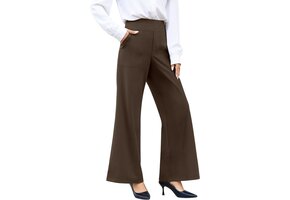 Dames Stoffen Broek Wijde Pijpen Hoge Taille - 74% Korting