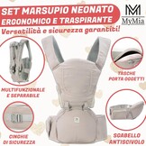 Nosidełko dla niemowląt w wieku 0-36 miesięcy, plecak dziecięcy z regulowanymi paskami i ergonomicznym podparciem głowy z tkaniny (SZARY)