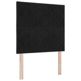 vidaXL Hoofdbord Wandgemonteerd Geometrisch Zwart 100 cm Fluweel