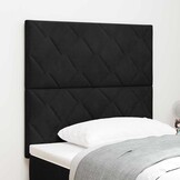 vidaXL Hoofdbord Wandgemonteerd Geometrisch Zwart 100 cm Fluweel