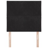 vidaXL Hoofdbord Wandgemonteerd Geometrisch Zwart 100 cm Fluweel