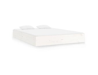 vidaXL Bedframe massief hout wit 120x200 cm