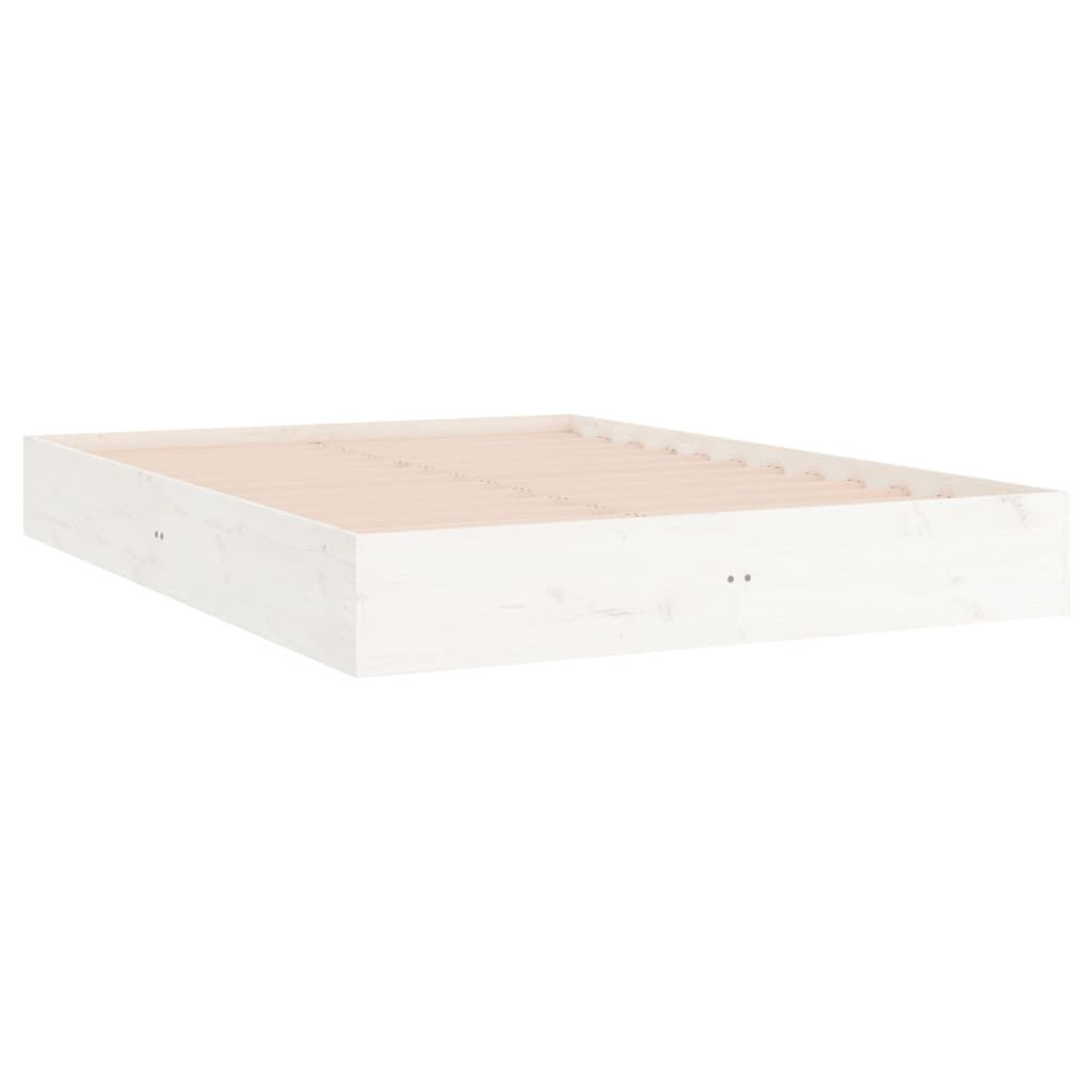 vidaXL Bedframe massief hout wit 120x200 cm