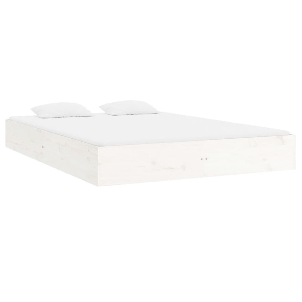 vidaXL Bedframe massief hout wit 120x200 cm