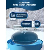 Opblaasbaar zwembad winterkussen XXL Blauw | Vorstbescherming | Duurzaam materiaal