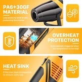 Mini Heteluchtpistool voor Ambachtelijke Embossing | 350W | 2 Temperaturen (260℃/450℃) | 1,5s Snelle Verwarming | Overbelastingsbeveiliging
