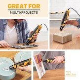 Mini Heteluchtpistool voor Ambachtelijke Embossing | 350W | 2 Temperaturen (260℃/450℃) | 1,5s Snelle Verwarming | Overbelastingsbeveiliging