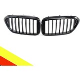 Niergrill voor BMW 5 Serie G30 G31 2017-2020 (528LI 530LI 540LI) | Glanzend Zwart | Enkele Brug | ABS