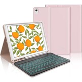 Toetsenbordhoes voor iPad 9e/8e/7e Generatie (10.2 inch) & Air 3 / Pro 10.5 | Magnetisch Afneembaar Bluetooth Schaarmechanisme Toetsen - Paars