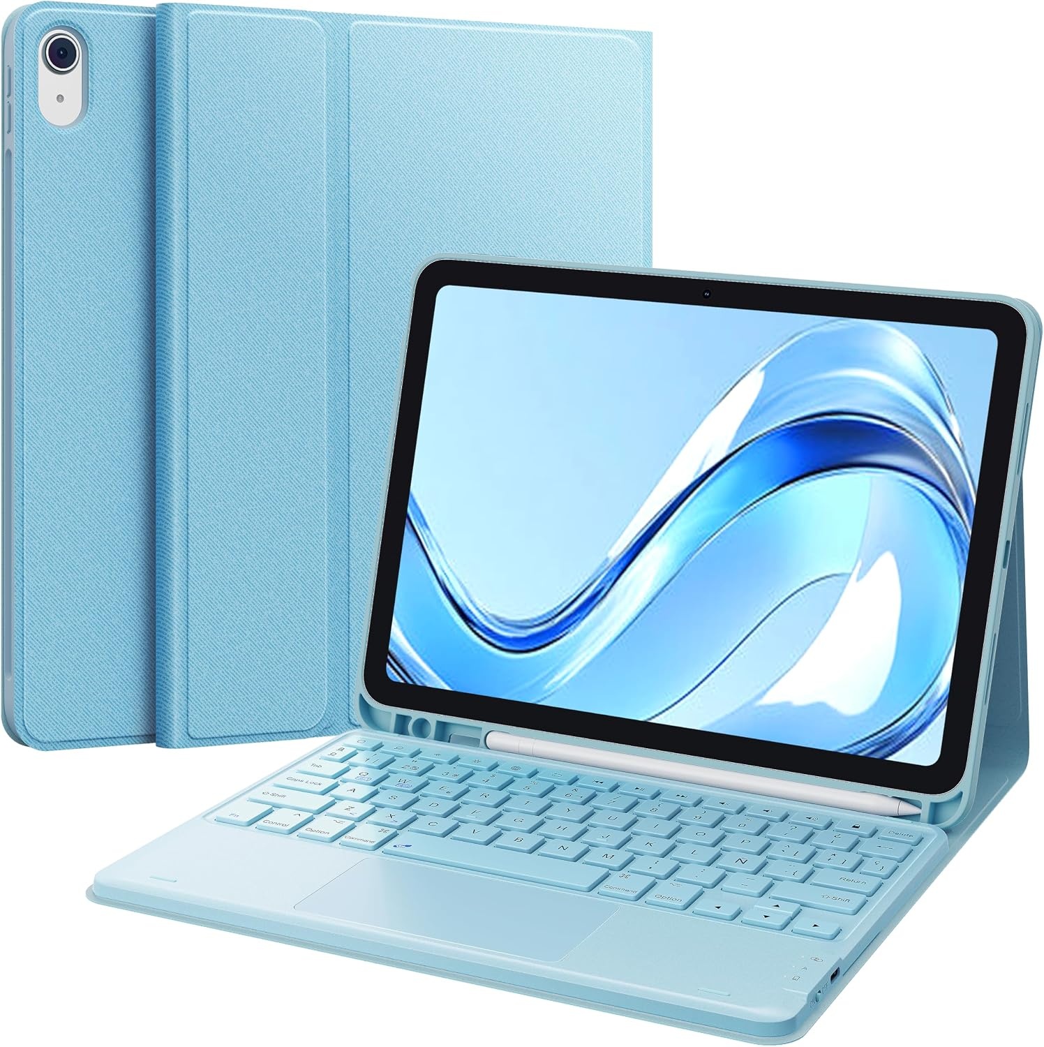 Toetsenbord voor 10e generatie tablets QWERTY Multifunctioneel hemelsblauw USB-aansluiting