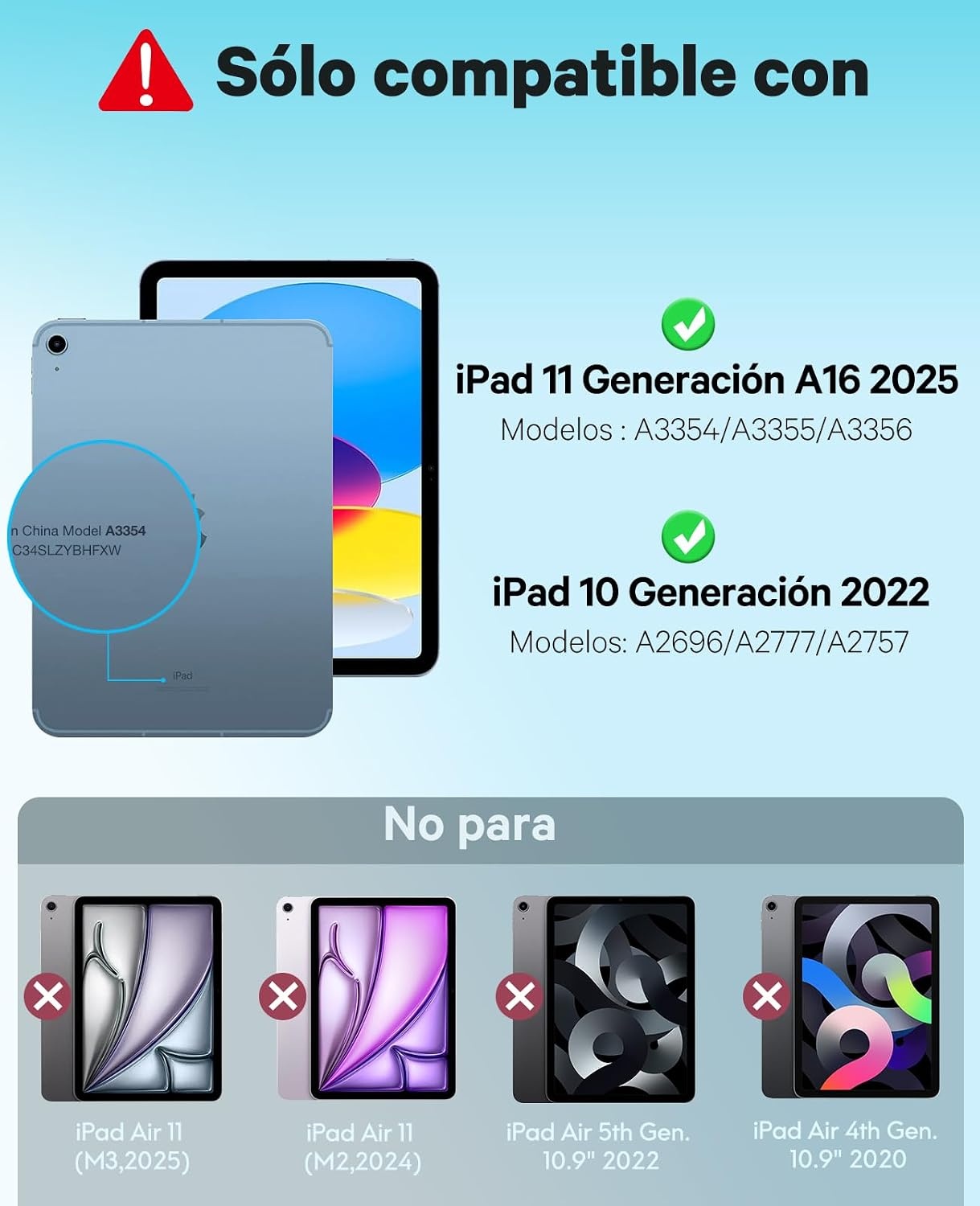 Toetsenbord voor 10e generatie tablets QWERTY Multifunctioneel hemelsblauw USB-aansluiting