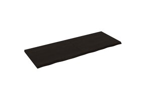 Massief Houten Wastafelblad Donkerbruin - 160x60 cm - 45% Korting