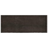 vidaXL Wastafelblad 160x60x(2-4) cm behandeld massief hout donkerbruin