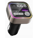 GizmoVine Bluetooth FM-zender, sigarettenaansteker-adapter voor muziek, radio USB C QC PD 36 W, Parrot handsfree, MP3-speler, voertuigaccessoires
