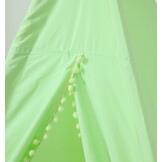 Tipi tent - speeltent met vloermat en kussens – groen