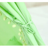 Tipi tent - speeltent met vloermat en kussens – groen