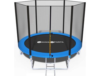 Trampoline 305 cm met veiligheidsnet - tot 100 kg - blauw
