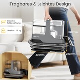 Kitcanis Gestoffeerde reiniger, natzuiger, waszuiger, 17 kPa, 78 dB, 600 W, met 4 sproeiers, vlekborstel, waszuiger, kussenreiniger voor tapijt, bank, mat, bekleding