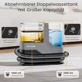 Kitcanis Gestoffeerde reiniger, natzuiger, waszuiger, 17 kPa, 78 dB, 600 W, met 4 sproeiers, vlekborstel, waszuiger, kussenreiniger voor tapijt, bank, mat, bekleding