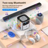 Beamer 4K, elektrische focus & trapeziumcorrectie & zoom, 15000 liter, native 1080p wifi bluetooth-projector, mini-projector, thuisbioscoop, outdoor, beamer voor mobiele telefoon met tv-stick
