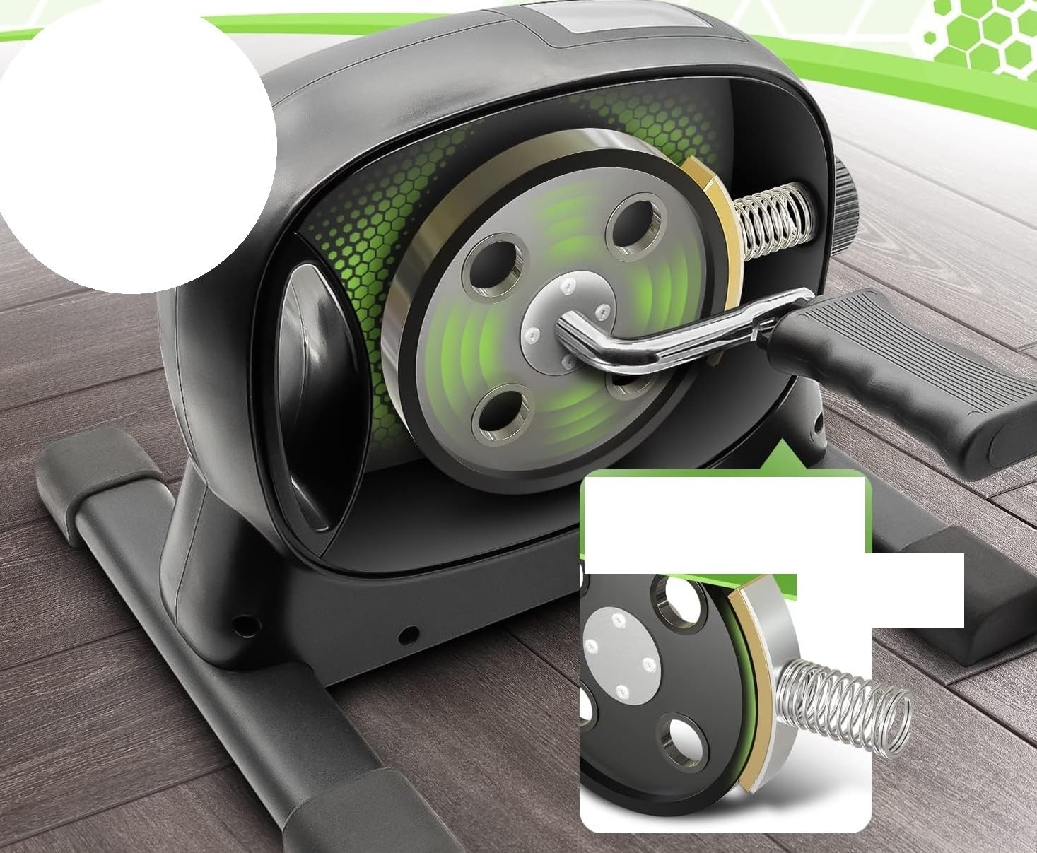 DEKRA Tretmann Basic Mini Revalidatie Trapas met riem, verstelbare weerstand, gebruik thuis en op kantoor, compact en stabiel design