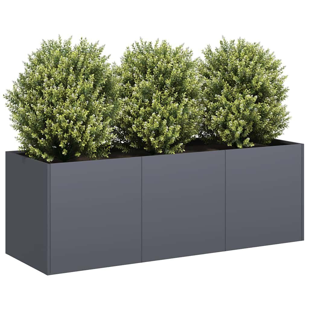 vidaXL Plantenbak 120x40x40 cm koudgewalst staal antracietkleurig