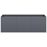 vidaXL Plantenbak 120x40x40 cm koudgewalst staal antracietkleurig