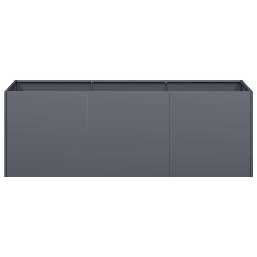 vidaXL Plantenbak 120x40x40 cm koudgewalst staal antracietkleurig