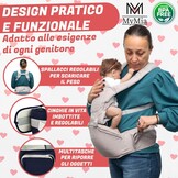 Nosidełko dla niemowląt w wieku 0-36 miesięcy, plecak dziecięcy z regulowanymi paskami i ergonomicznym podparciem głowy z tkaniny (SZARY)