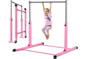 Gymnastiekrek Kinderen - Verstelbaar 90-150cm - Roze/Blauw - 35% Korting