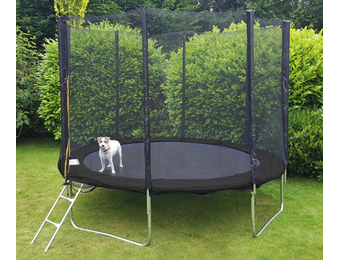 Trampoline zwart 244 cm - met veiligheidsnet - tot 110 kg