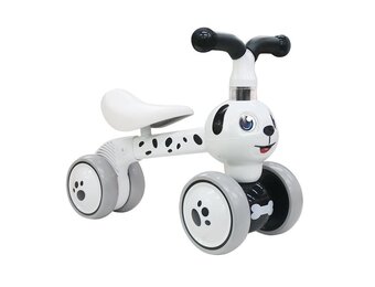 Duurzame Kinder Loopfiets - Wit Hondje - Stabiel en Sterk