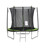 Trampoline 244 cm rond - met net en ladder – groen/zwart