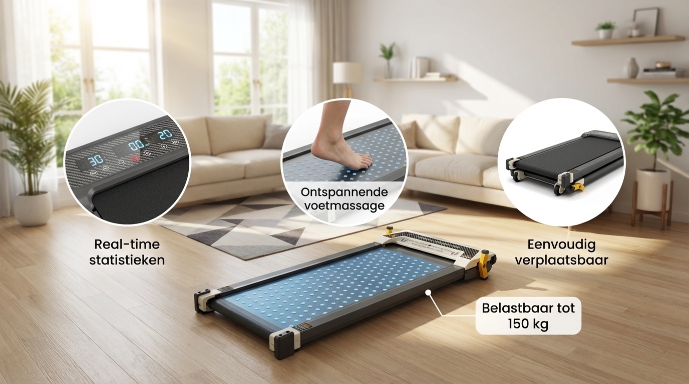 2-in-1 Loopband & Voetenmassage | 1-6 km/u | 35% Korting