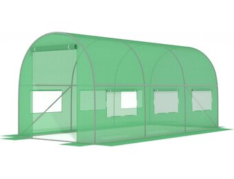 Groene Folietunnel Tuinkas 10m² | 400x250x200 cm | 34% Korting