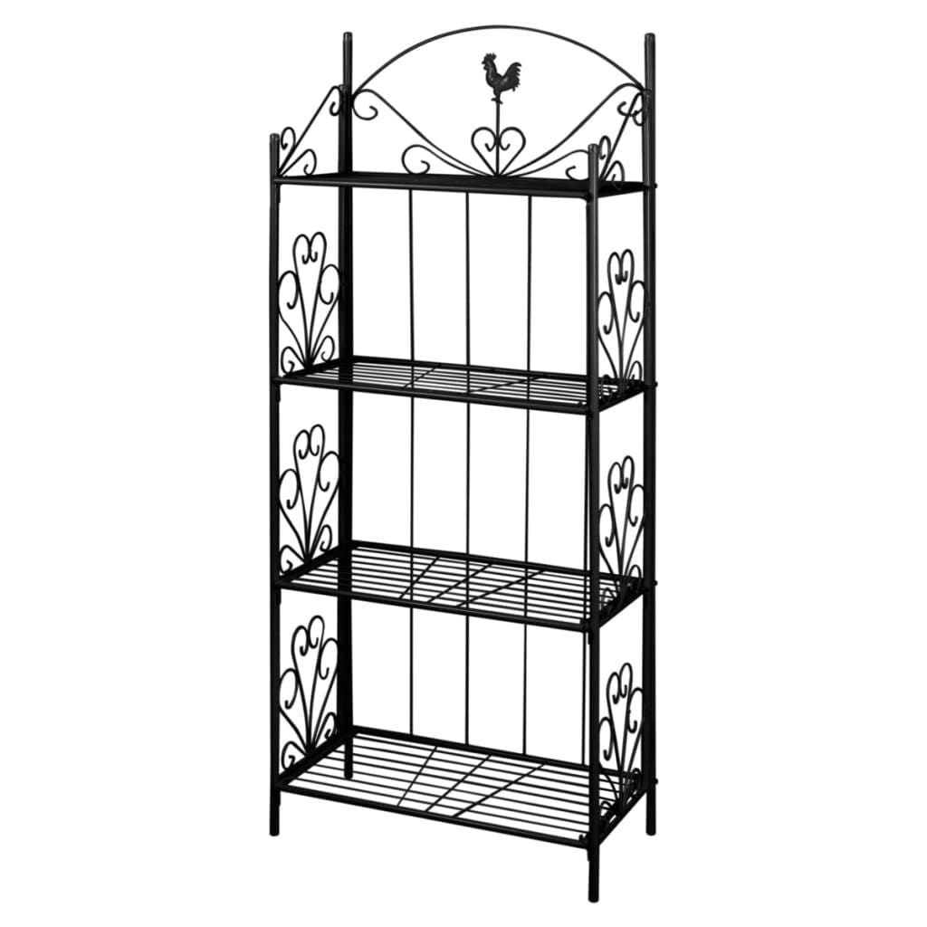 vidaXL Vierkant Plantenrek Zwart - 153cm Hoog - 34% Korting