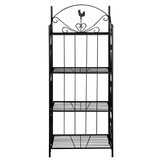 vidaXL Vierkant Plantenrek Zwart - 153cm Hoog - 34% Korting
