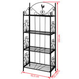vidaXL Vierkant Plantenrek Zwart - 153cm Hoog - 34% Korting